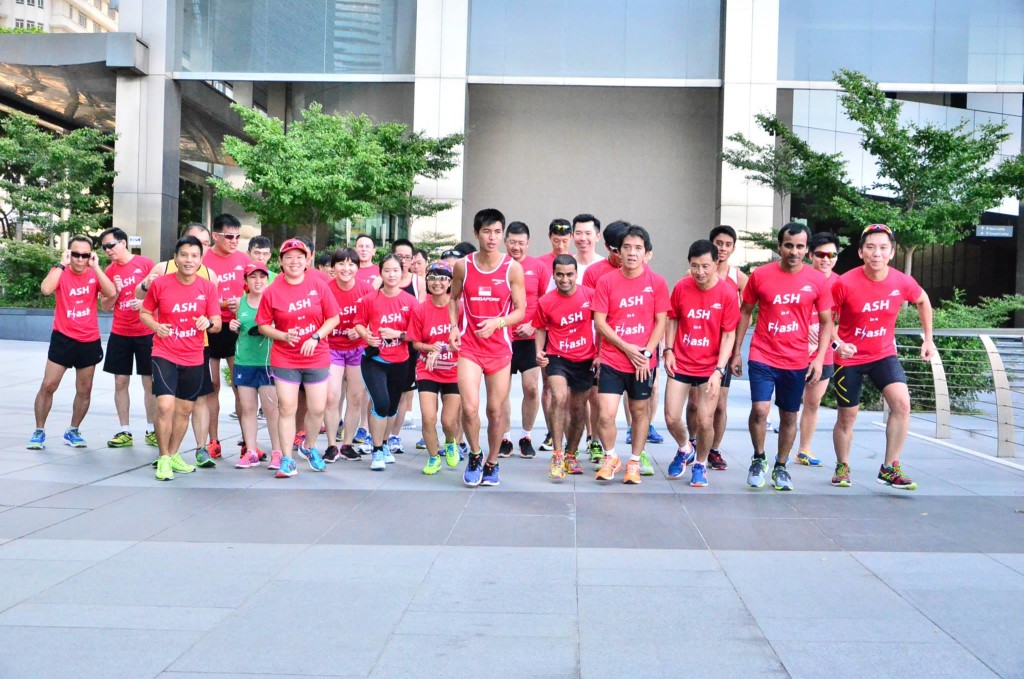 The running group at the Young NTUC clinic. Photo by: Steven Tan Boon Poh