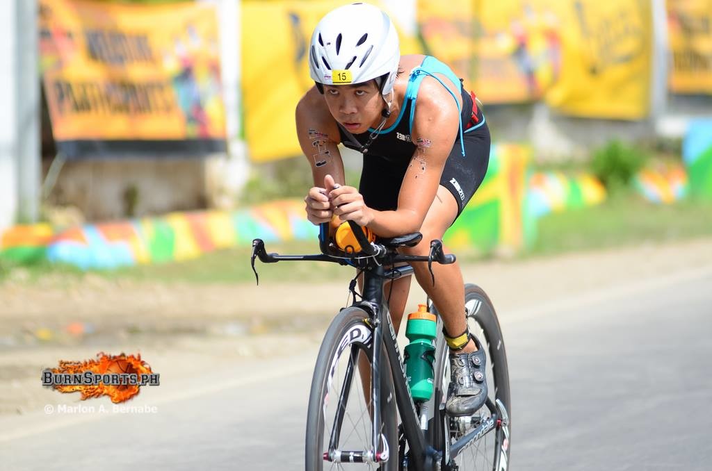 Lam competes at the Cobra 70.3 Ironman Philippines. (photo credit to BurnSports)