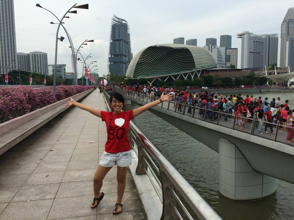 One of Zhi Wen's staycation highlights was catching the NDP at the Padang.