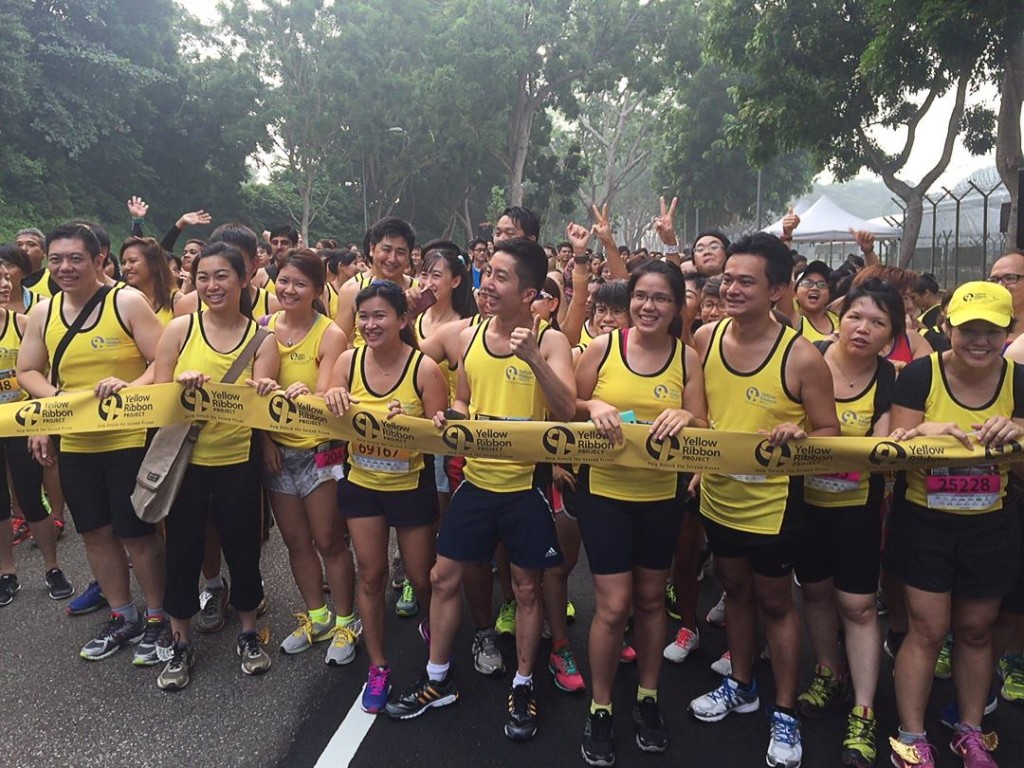 Runners await flag-off. Photo By: Yellow Ribbon Project.