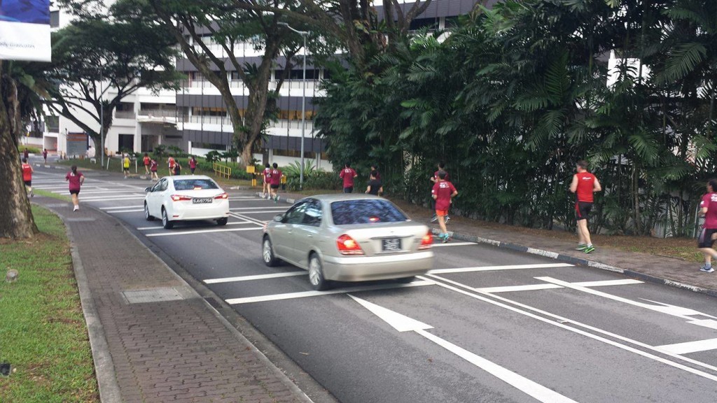 Runners felt the road blockages could have been implemented. [Photo by Simon Lau]