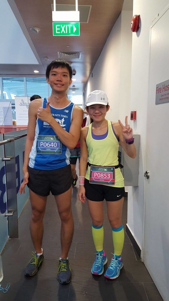 Yi Heng (left) and Justina (right) at the race. [Photo by Justina Zeng]