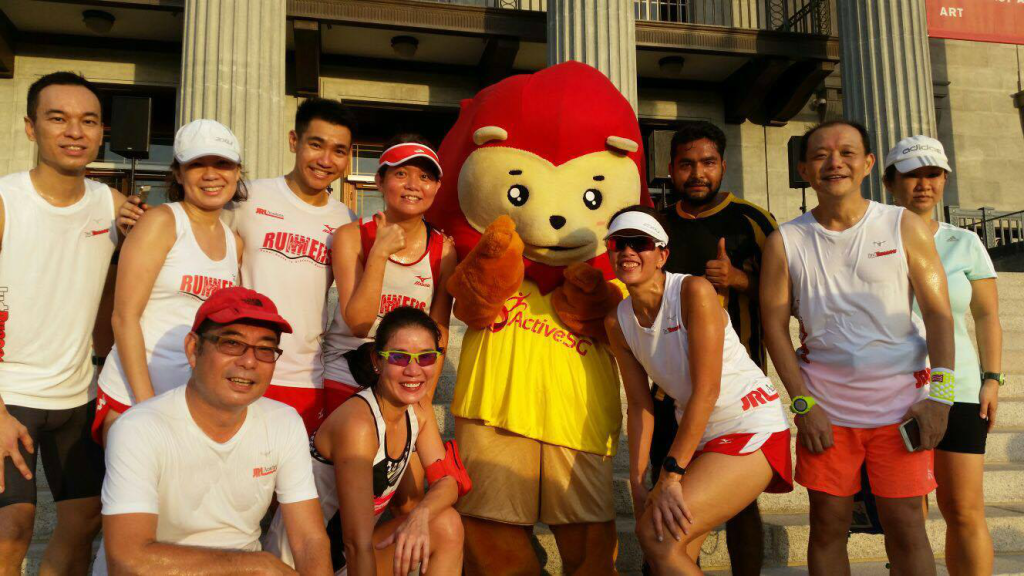 Zhiyong and his friends pose with Nila during Car Free Sunday. [Photo from Zhiyong]