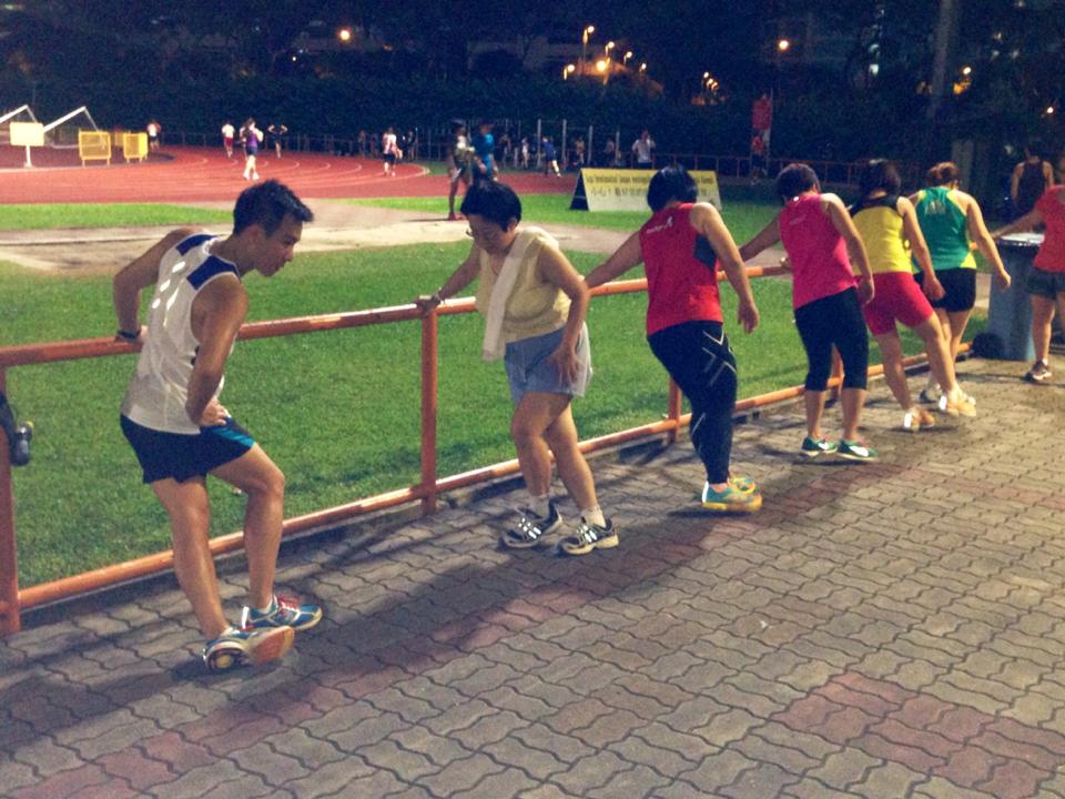 Cooling down after a hard session.