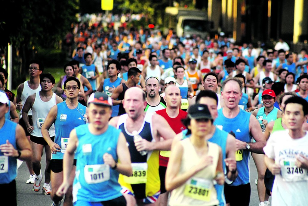 The Singapore Marathon is not the place to clock fast timings. (Photo by TODAY Online).