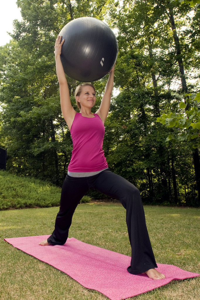 Doing exercises and stretches with the stability ball, may help you with your running. [Photo by CDC/ Amanda Mills]