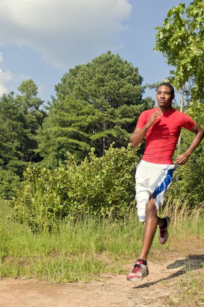 Correct leg movements are vital for runners. [Photo from CDC/ Amanda Mills]