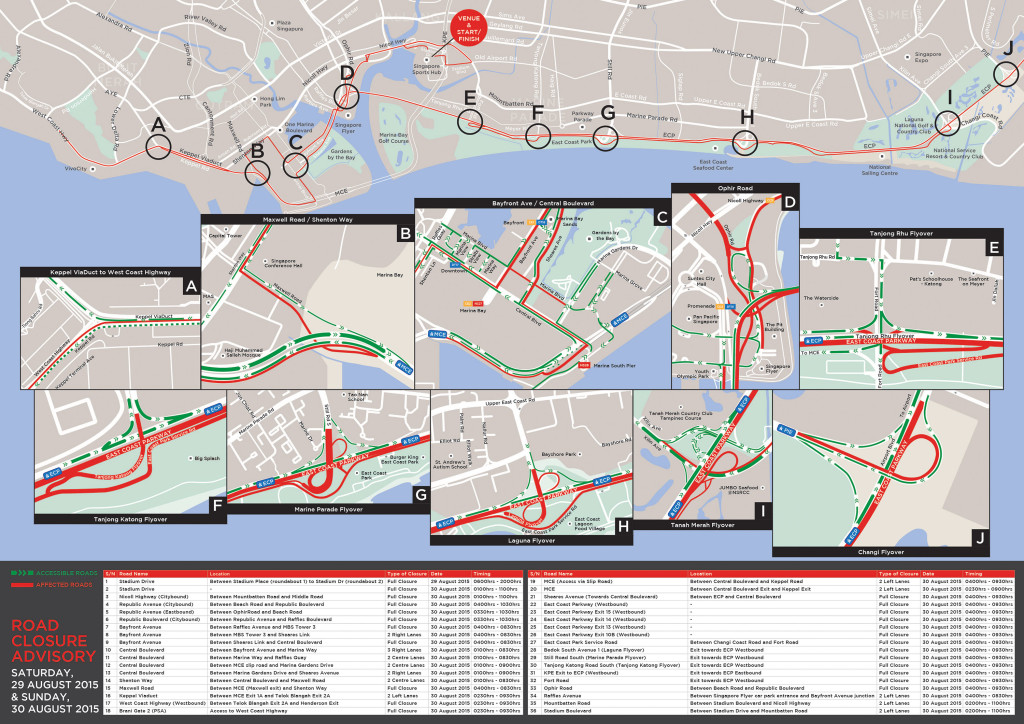 Cycle Routes. Photo By: OCBC Cycle 2015.