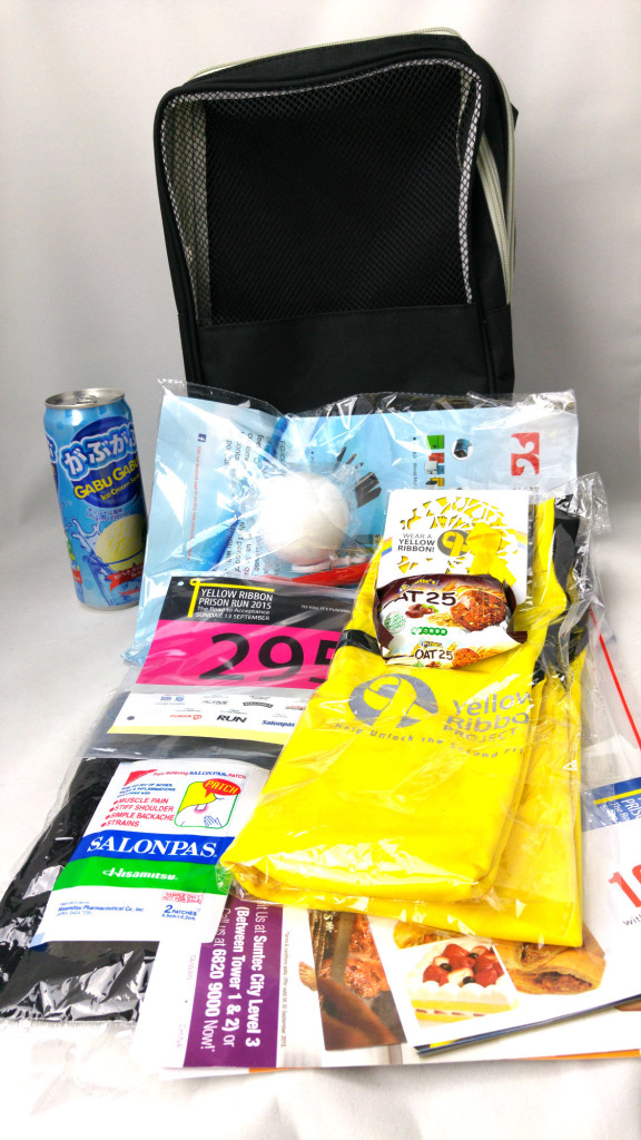 Race pack and its contents.