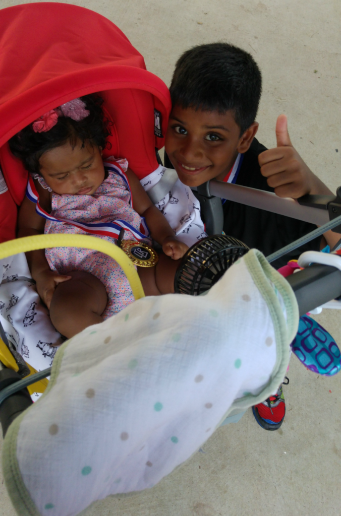 Harshitha (left) and Kishore (right), the two VIP guests.