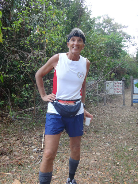 Anton at MacRitchie Reservoir trails, doing his marathon in Singapore.