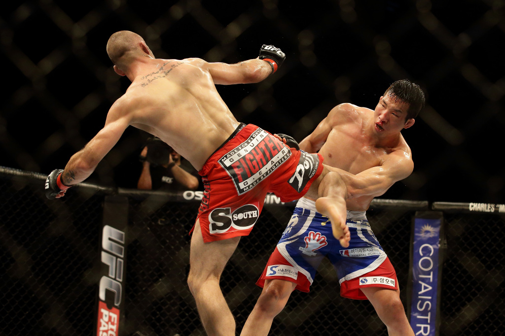 Catch top Welterweight division contenders, Rory MacDonald and Tarec Saffiedine LIVE on FOX SPORTS. [Credit: FOX SPORTS]