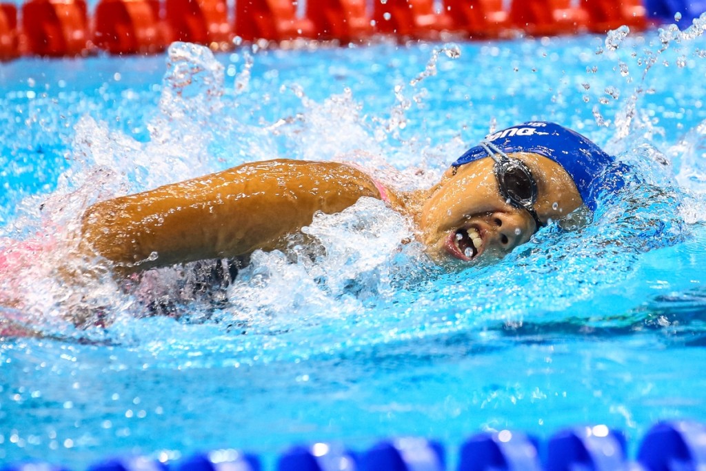 Ashley Lim swims in the women's 11 & over 800m freestyle event during the Singapura Finance 47th Singapore National Age Group Swimming Championships at OCBC Aquatic Centre on March 16, 2016 in Singapore.