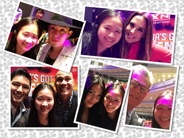Selfies with the four judges and the two hosts!