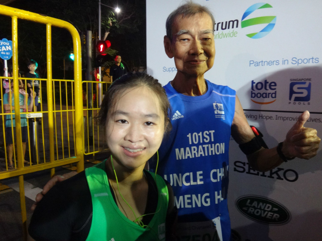 I met Uncle Chan in the starting pen.