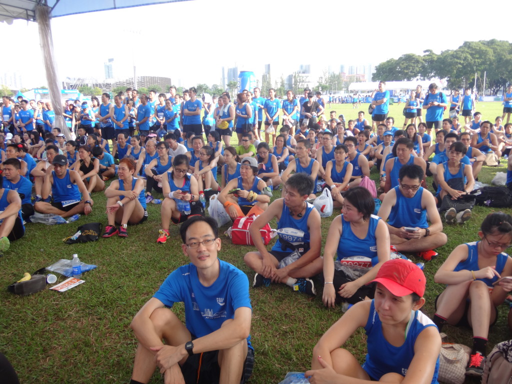 Runners awaiting the lucky draw.