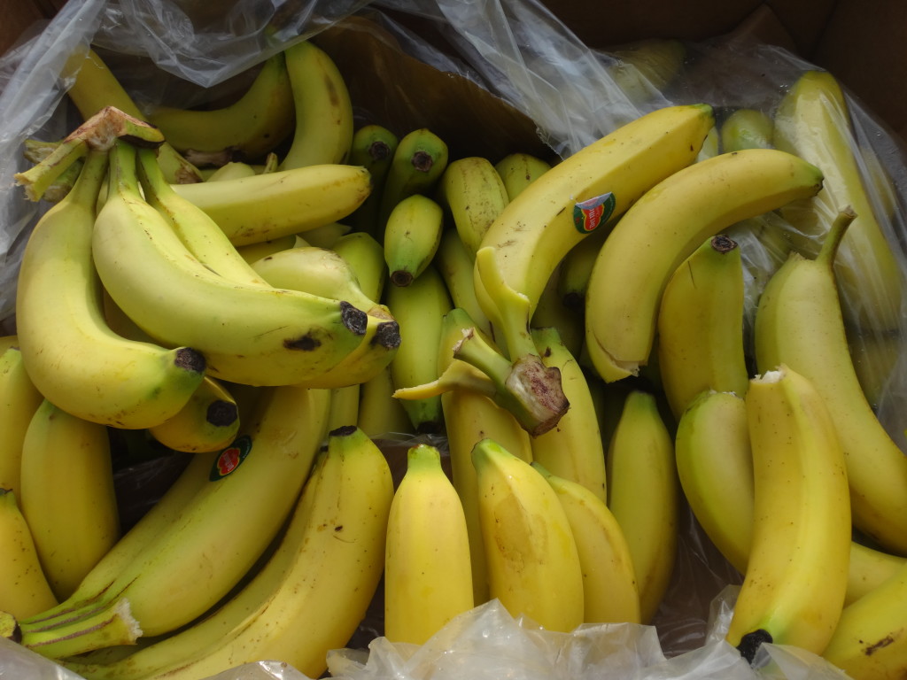 Bananas must be used as batons.