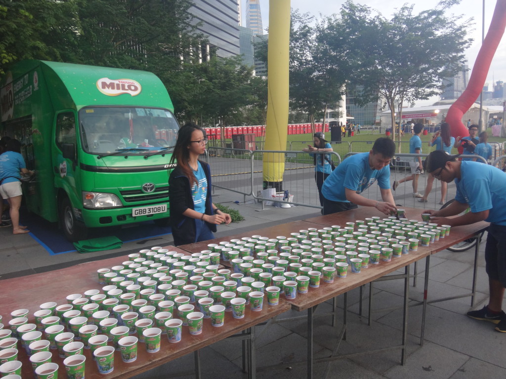 The Milo Van is waiting at the end point, with cold, refreshing Milo.