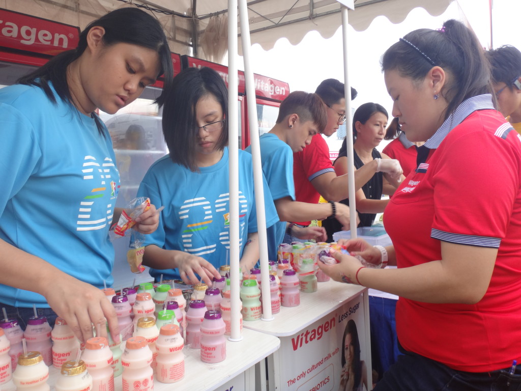 There was also Vitagen at the finish line.