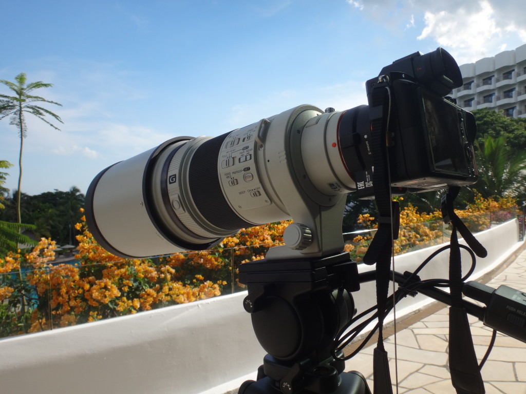 The telephoto lens was pointing towards the beach.