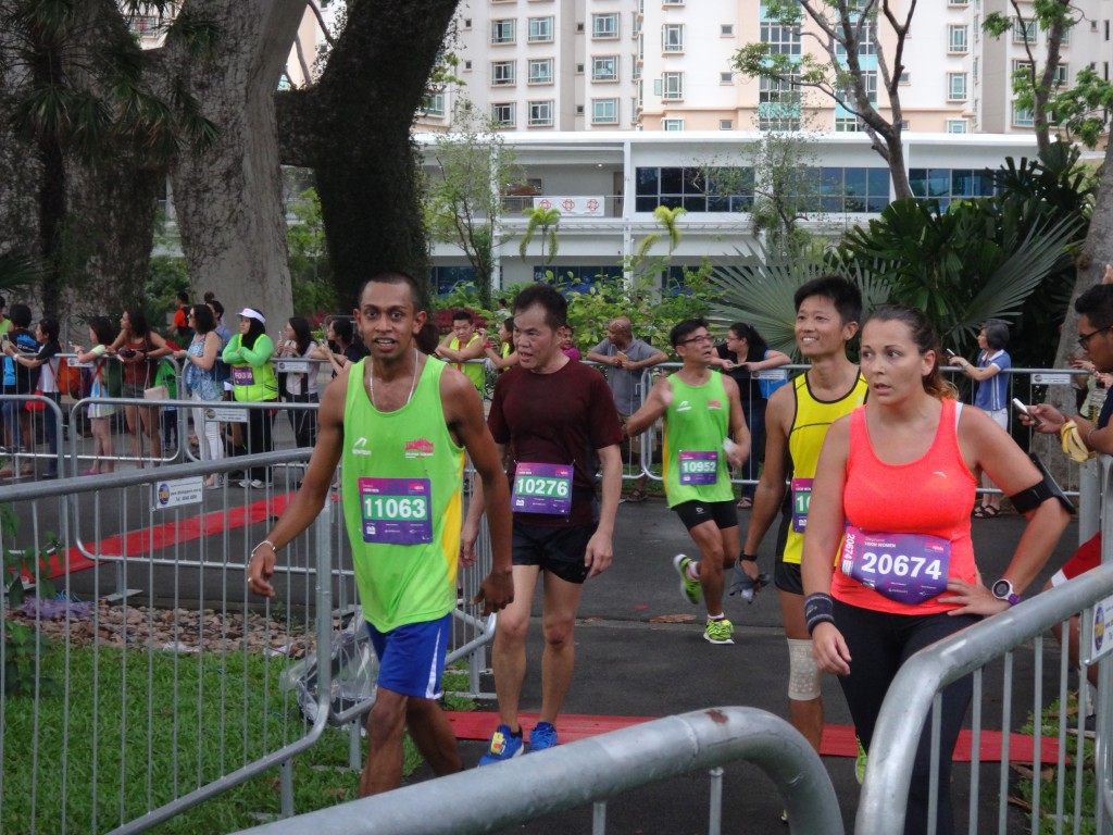 Runners on the verge of completion.