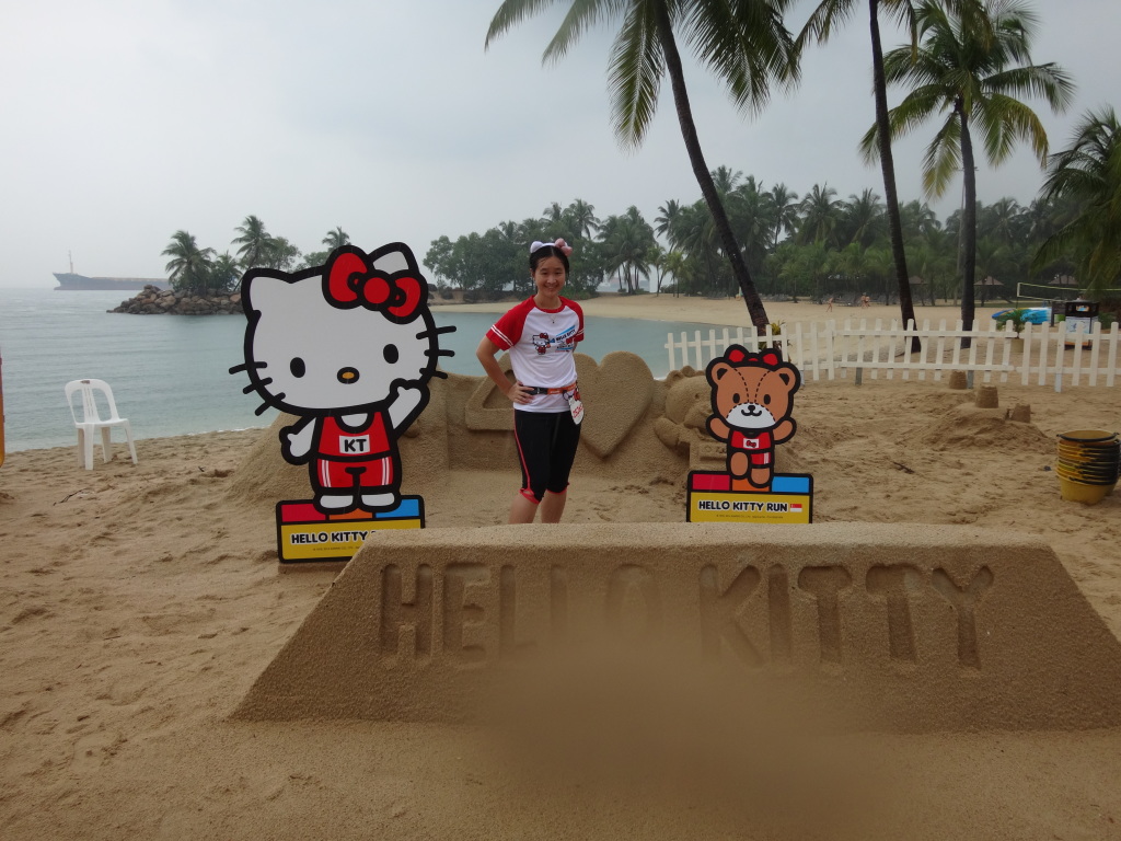 Yup that's the sandcastle at the finishing line!