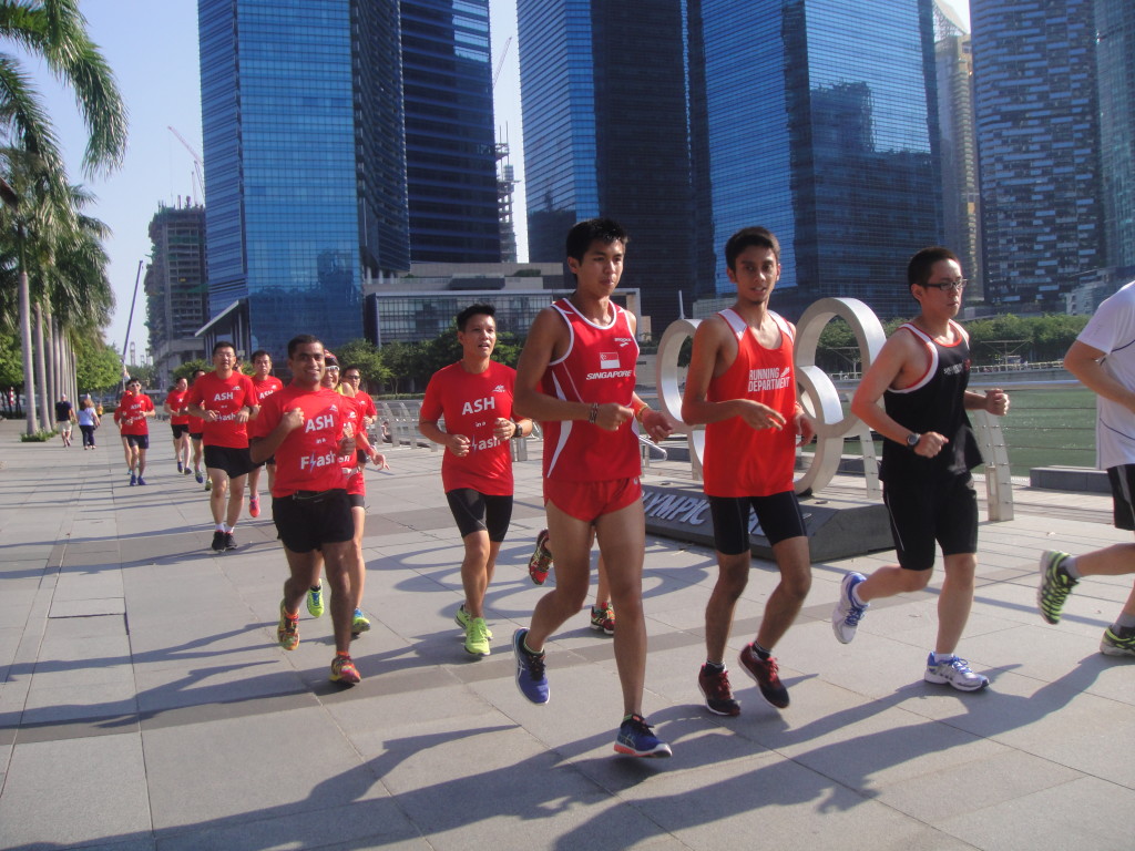 Running with Ashley Liew.