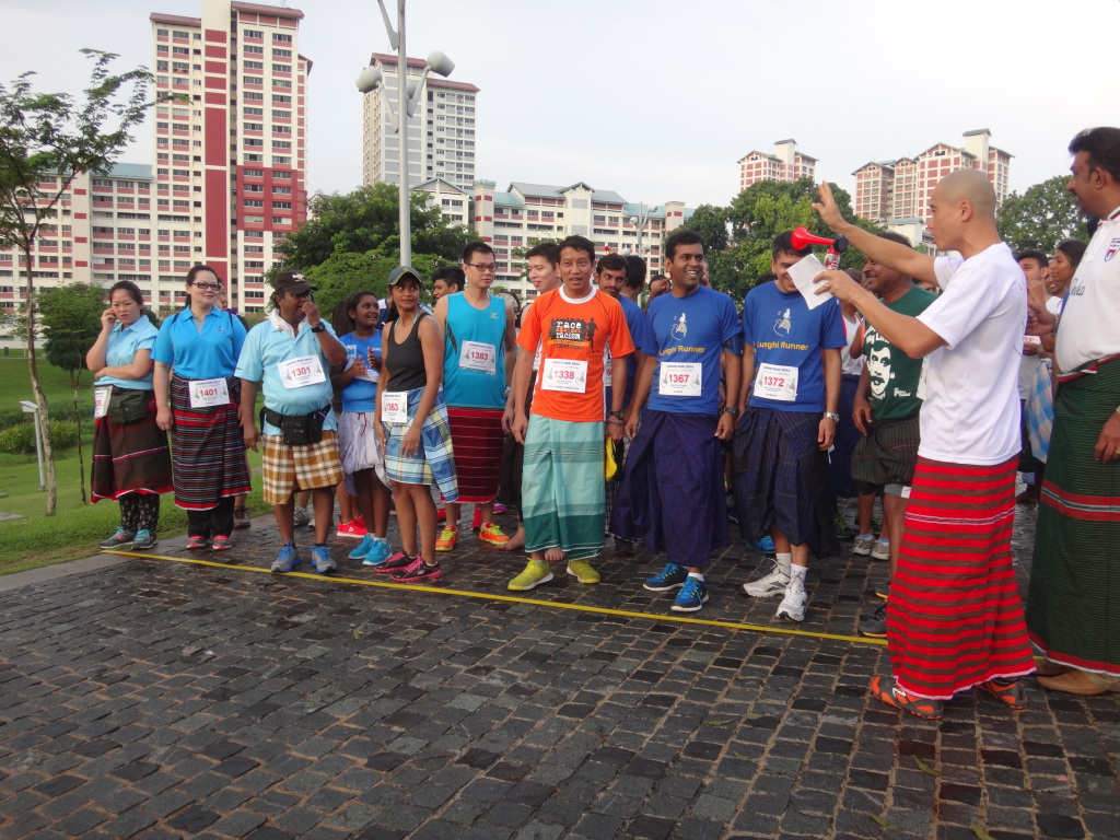 Flagging off the Lunghi Fun Run.