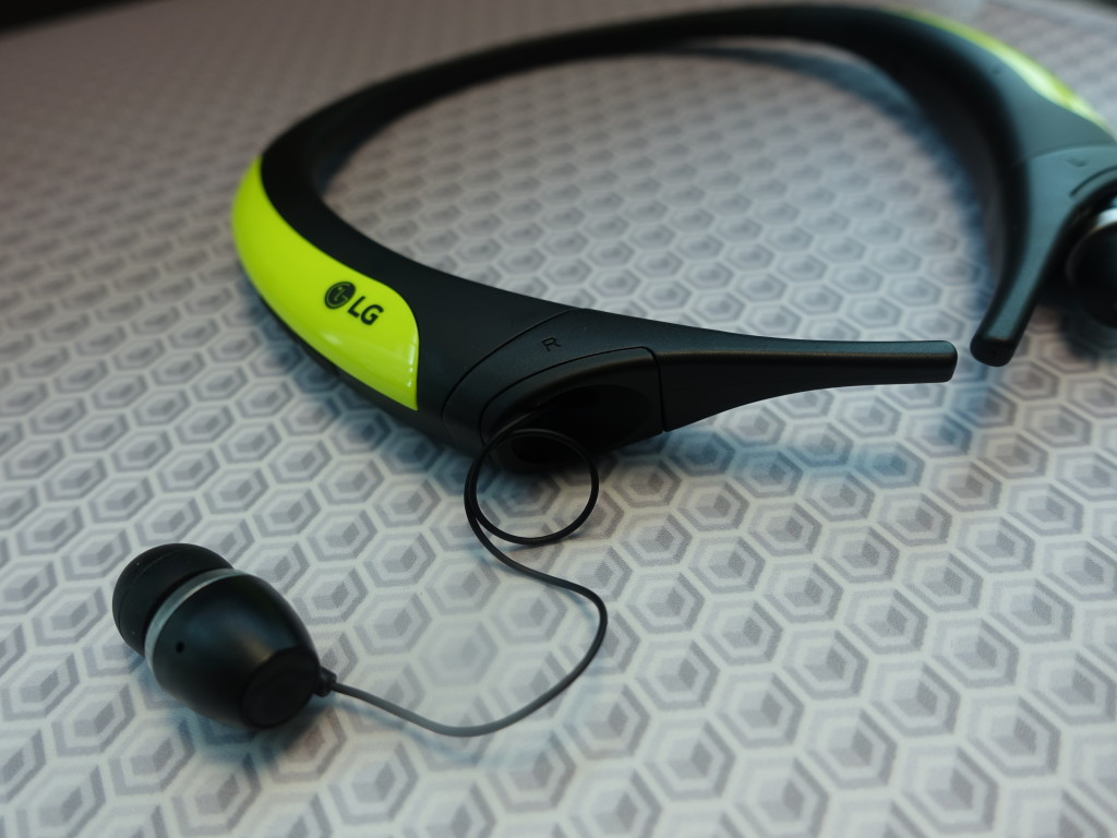 The headphones are sweat and water resistant.