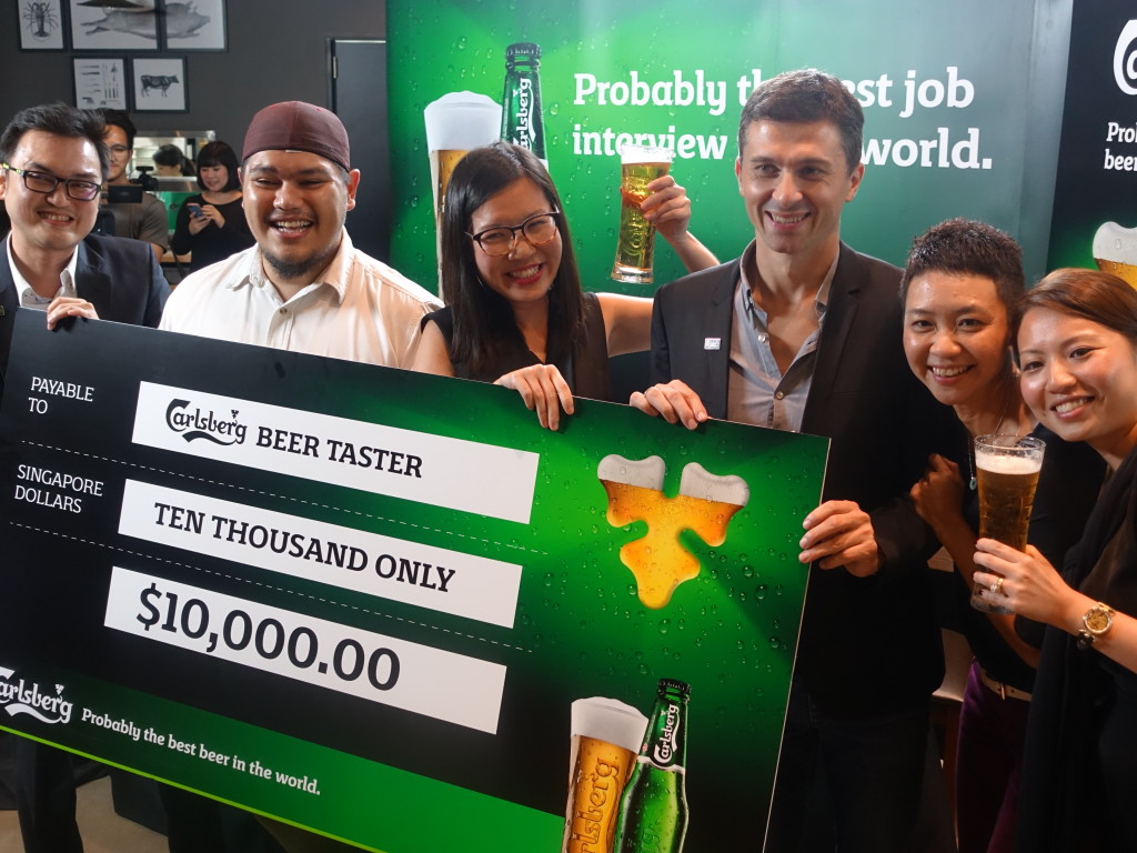 Osgodby (second from left) can't believe he's won.