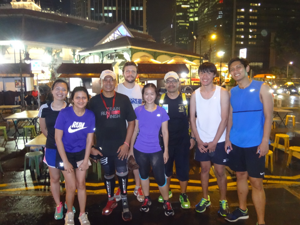 With the Singapore Blade Runner and some of his Ekiden team mates for SCMS 2014.
