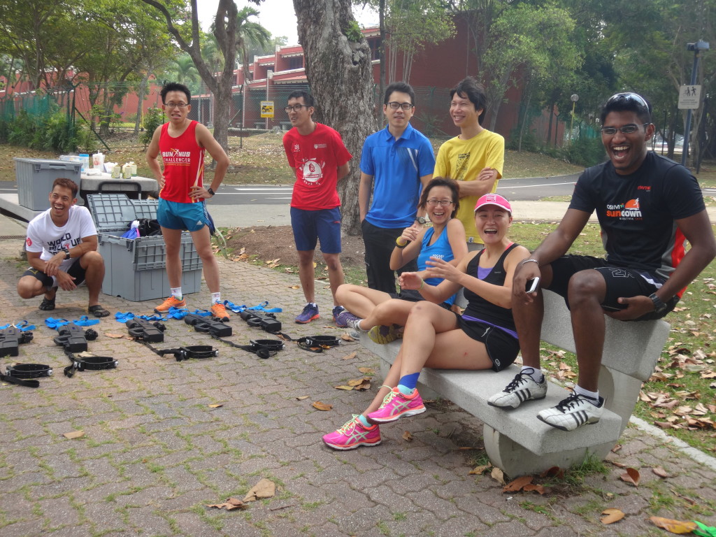 Relaxing and awaiting instructions.