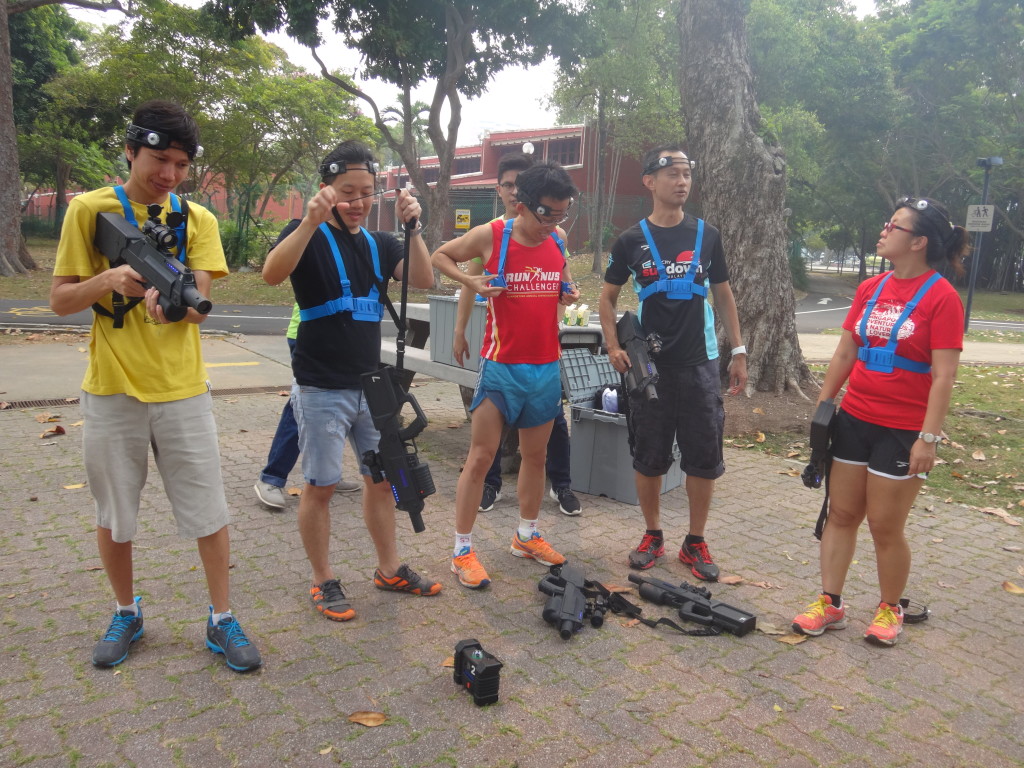 Getting ready for the session.