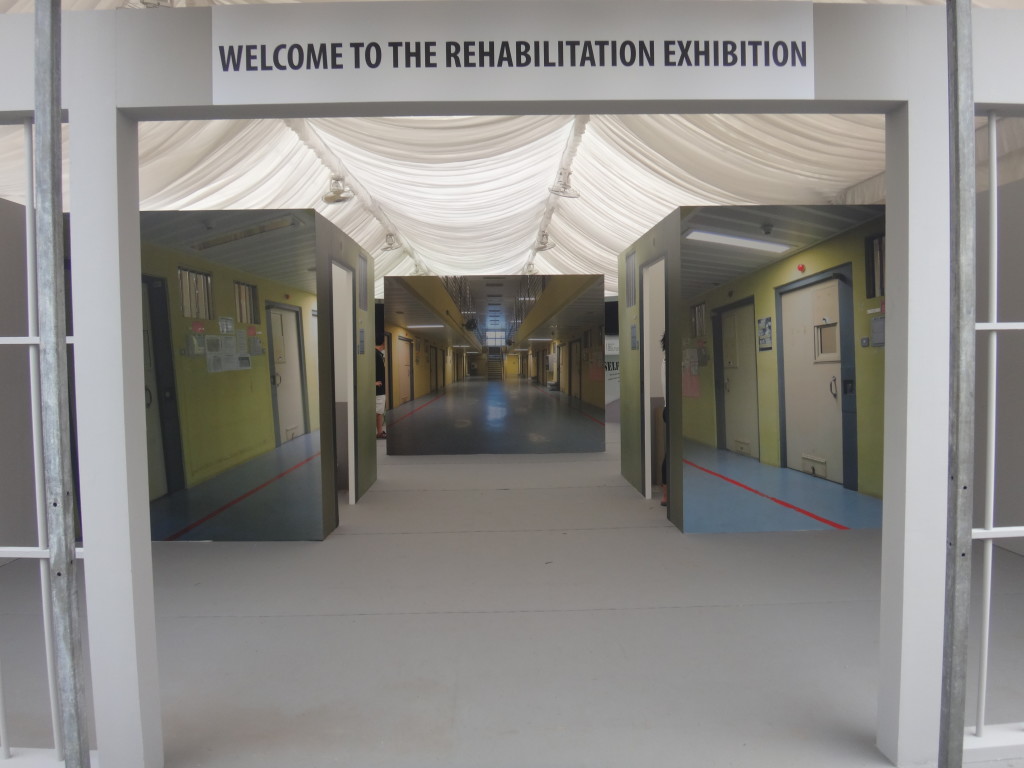 The entrance to the rehabilitation exhibition for the inmates.