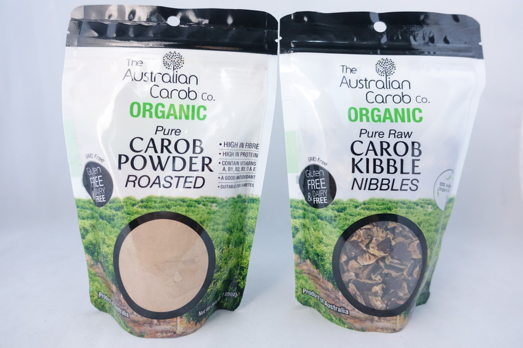 I tried the raw carob powder and roasted carob kibbles.