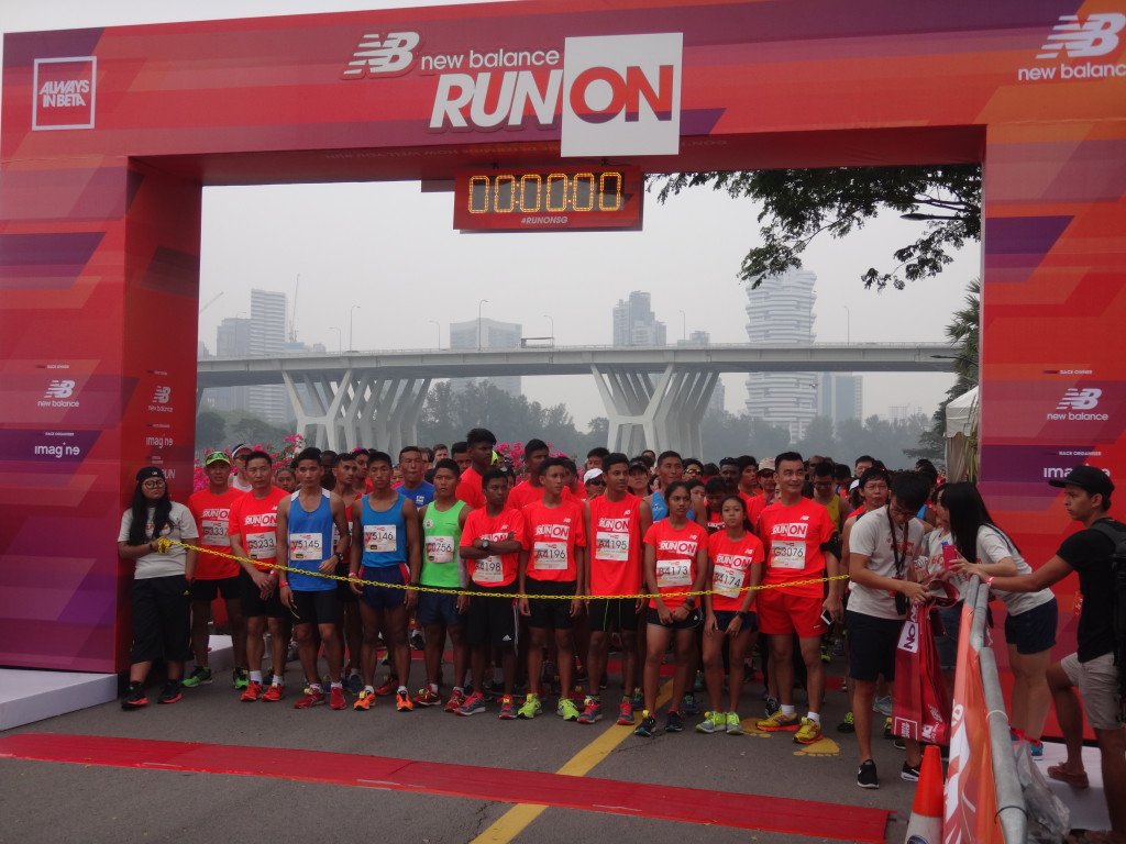 The starting line at NB Run On Singapore 2015.