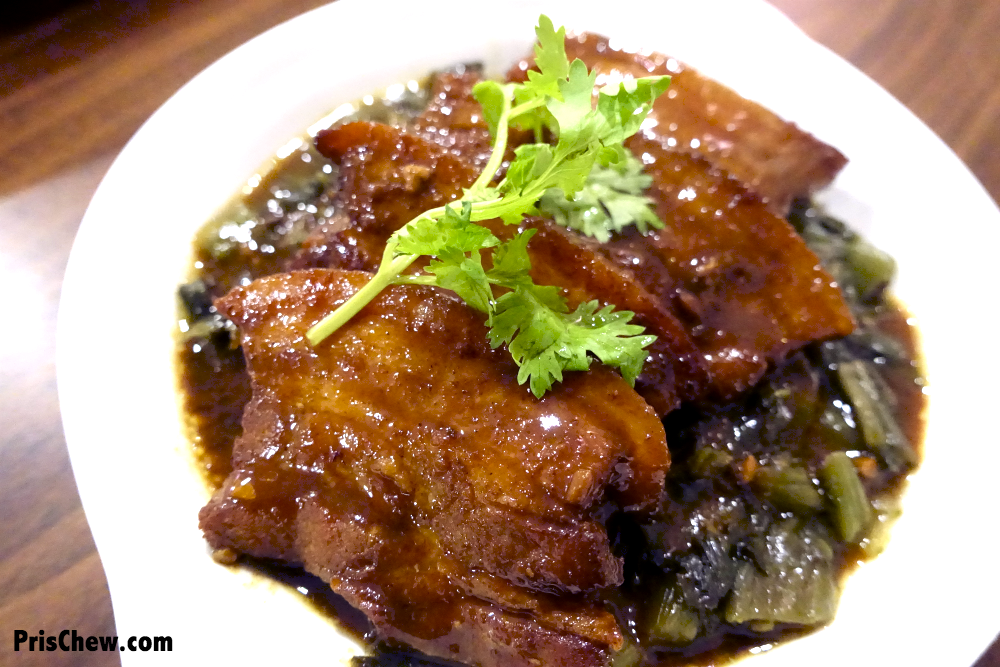 Braised pork with preserved veggies.