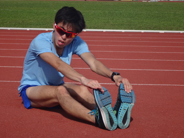 Cooling down after a training session.