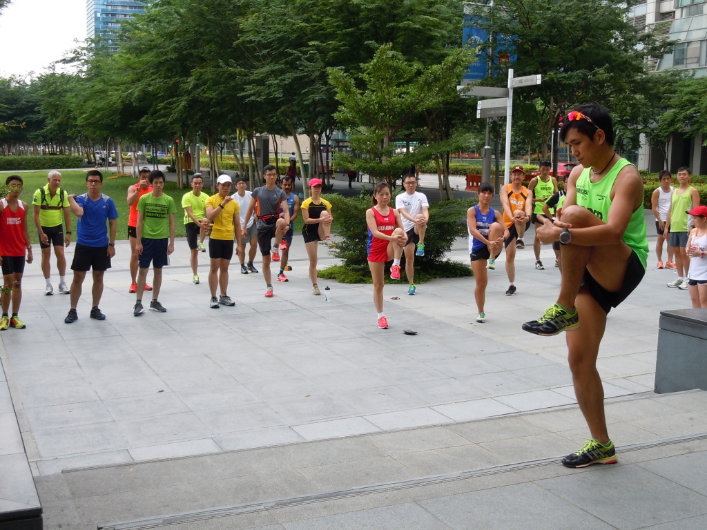 The warm-up session is in full swing.