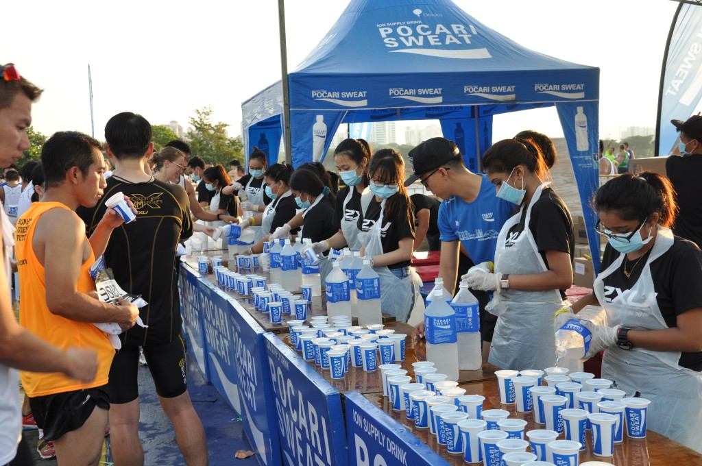 There was ice cold Pocari Sweat along the way and at the finishing line.