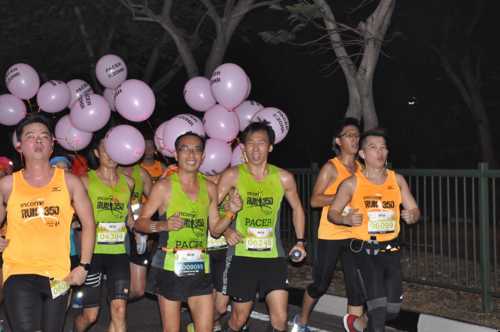 Race Pacers along the route.