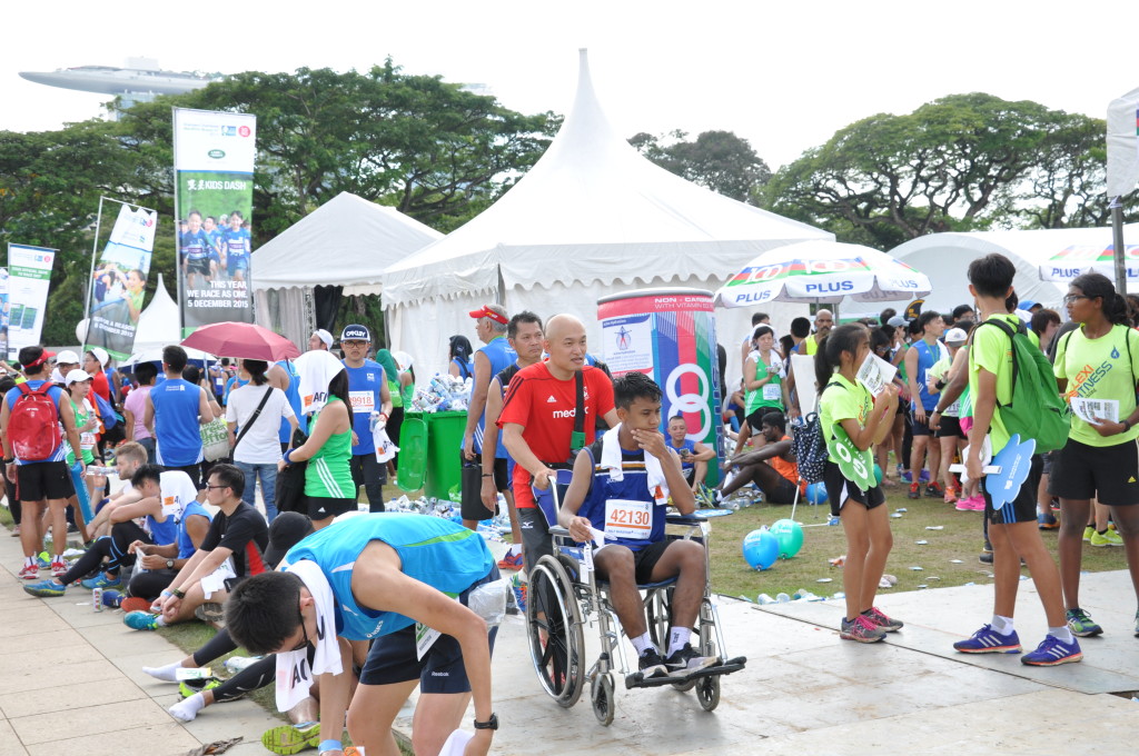 The Padang is a hive of activity after the race.