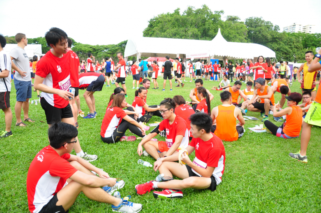 Runners at the carnival site.