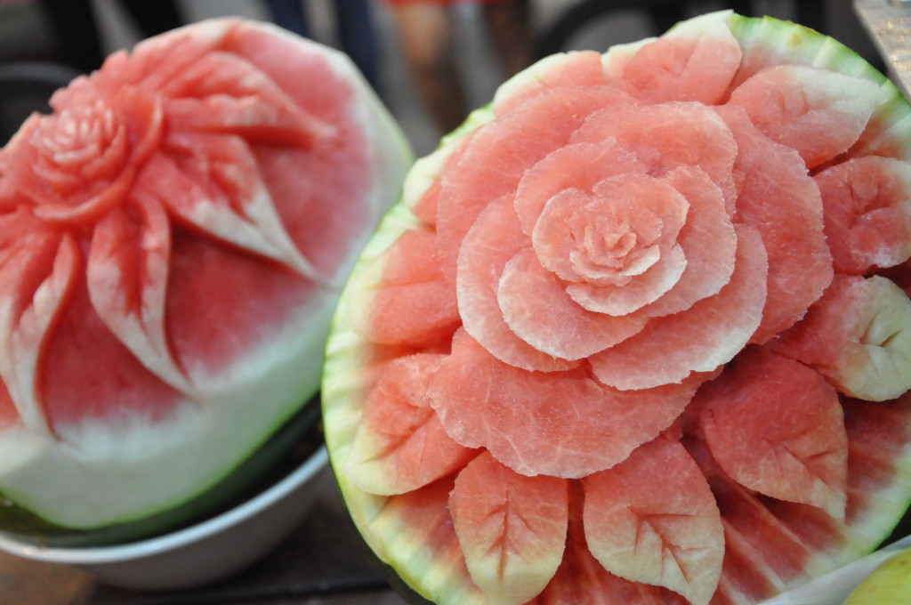 The Agrobazaar chefs are also very talented at fruit decorations!