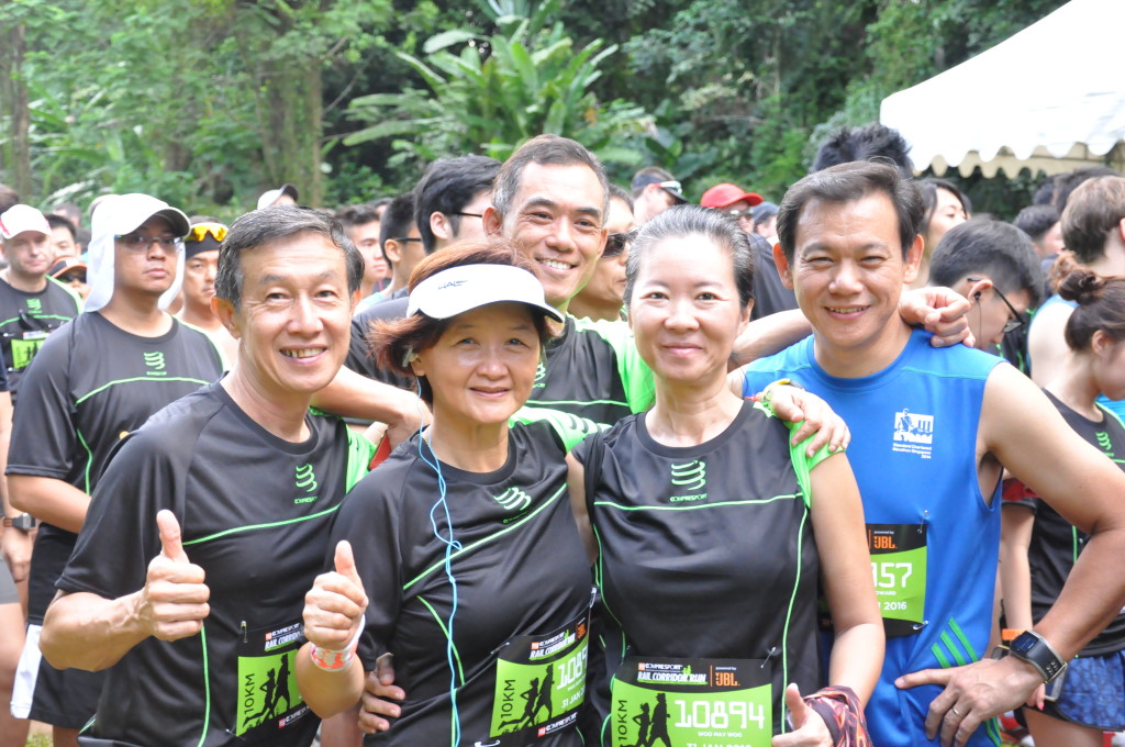 Smiling for the camera.