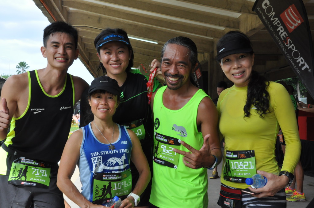 Smiling post-run faces.