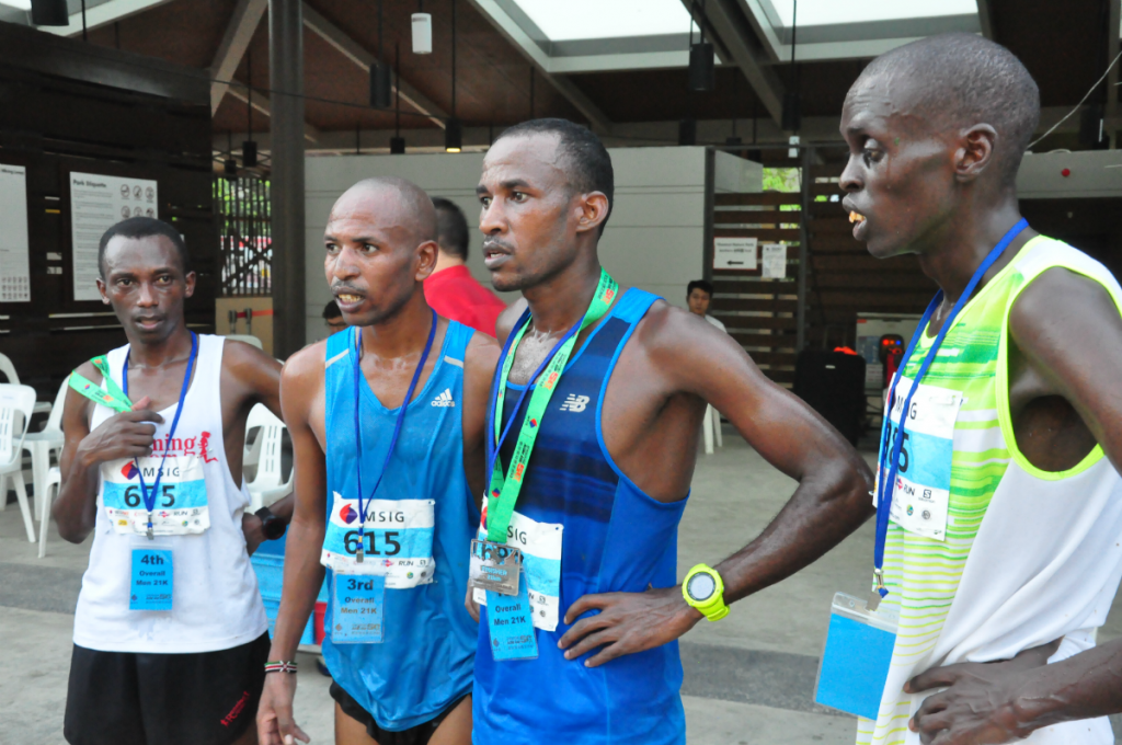 Winners await the prize presentation ceremony.