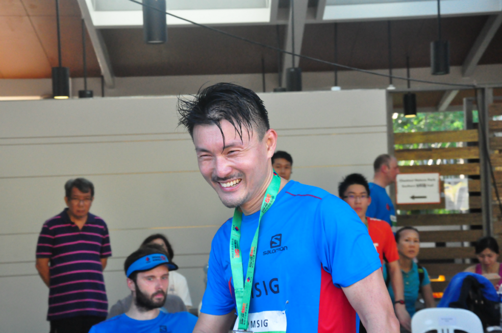 A tired but happy runner.