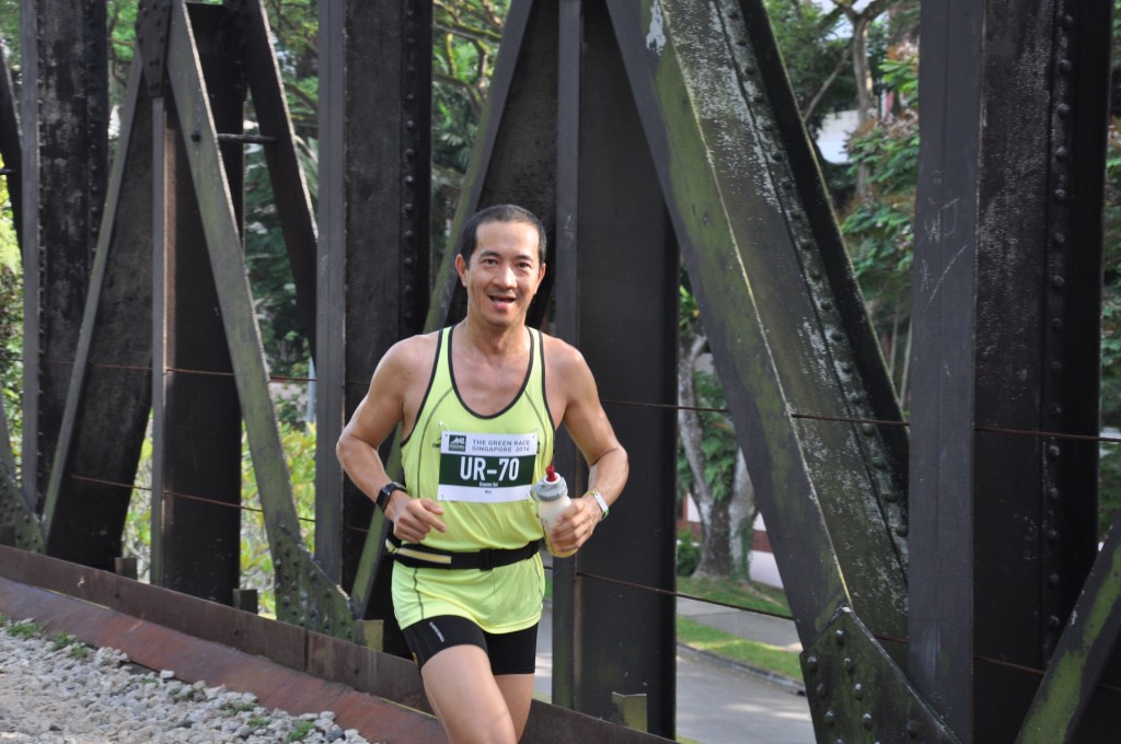 Heading past the iconic Bukit Timah railway tracks.