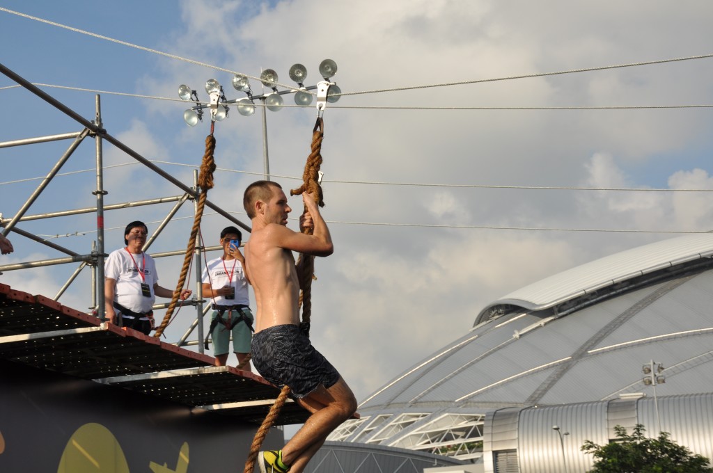Many of the participants loved this flying fox obstacle.